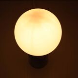 Table lamp in white marble and glass