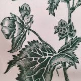 Plate by A. Lebacqz & M. Bouchart, green floral decoration, Richelieu model