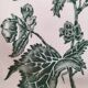 Plate by A. Lebacqz & M. Bouchart, green floral decoration, Richelieu model
