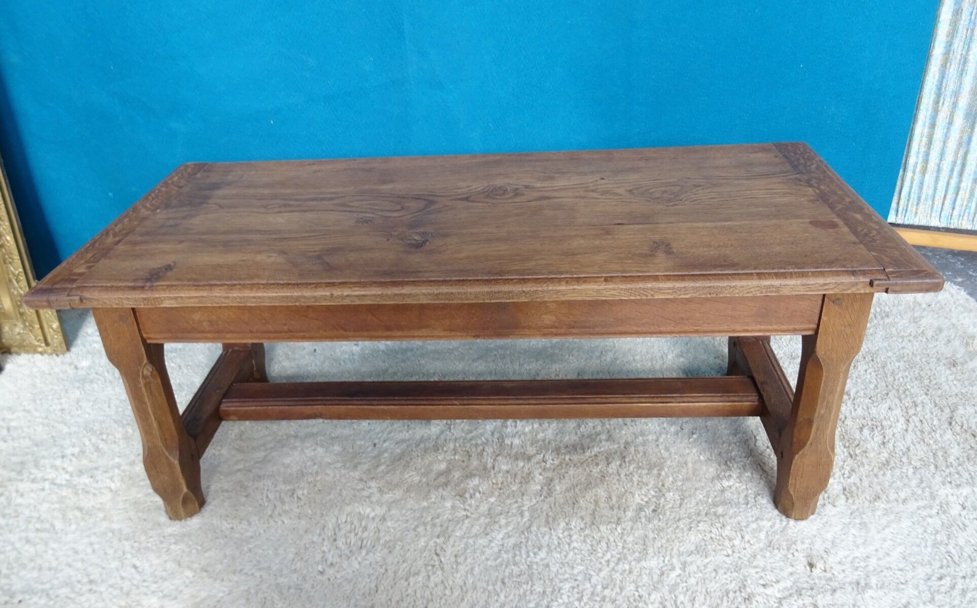 Solid oak farmhouse coffee table