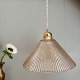 Amber glass lampshade pendant light