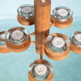 Bohemian chandelier, vintage Nordic pine