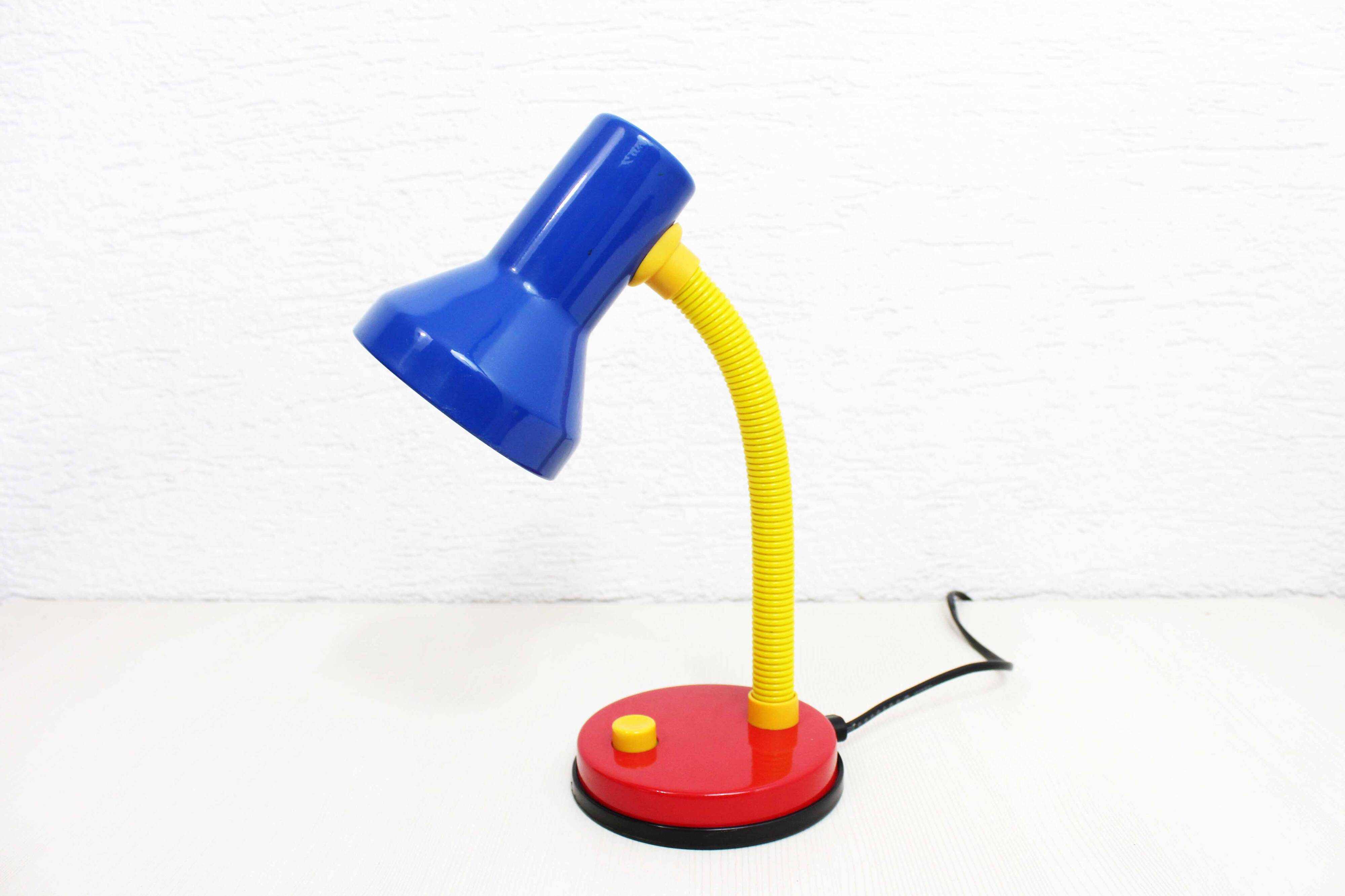 Lampe de bureau multicolore 1980