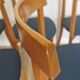 Set of 7 Vintage Calligaris Dining Chair: 1990s Italian Wooden Artek Style