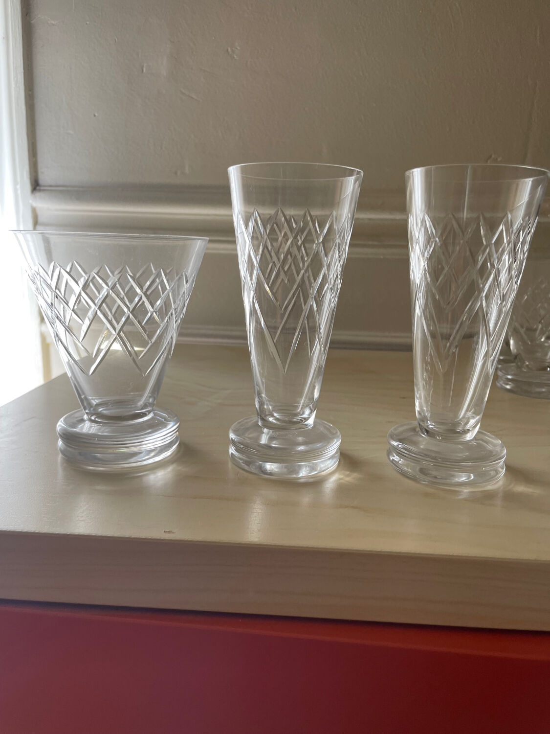 Argental Saint Louis crystal glasses