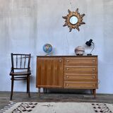 Scandinavian sideboard style walnut 1960