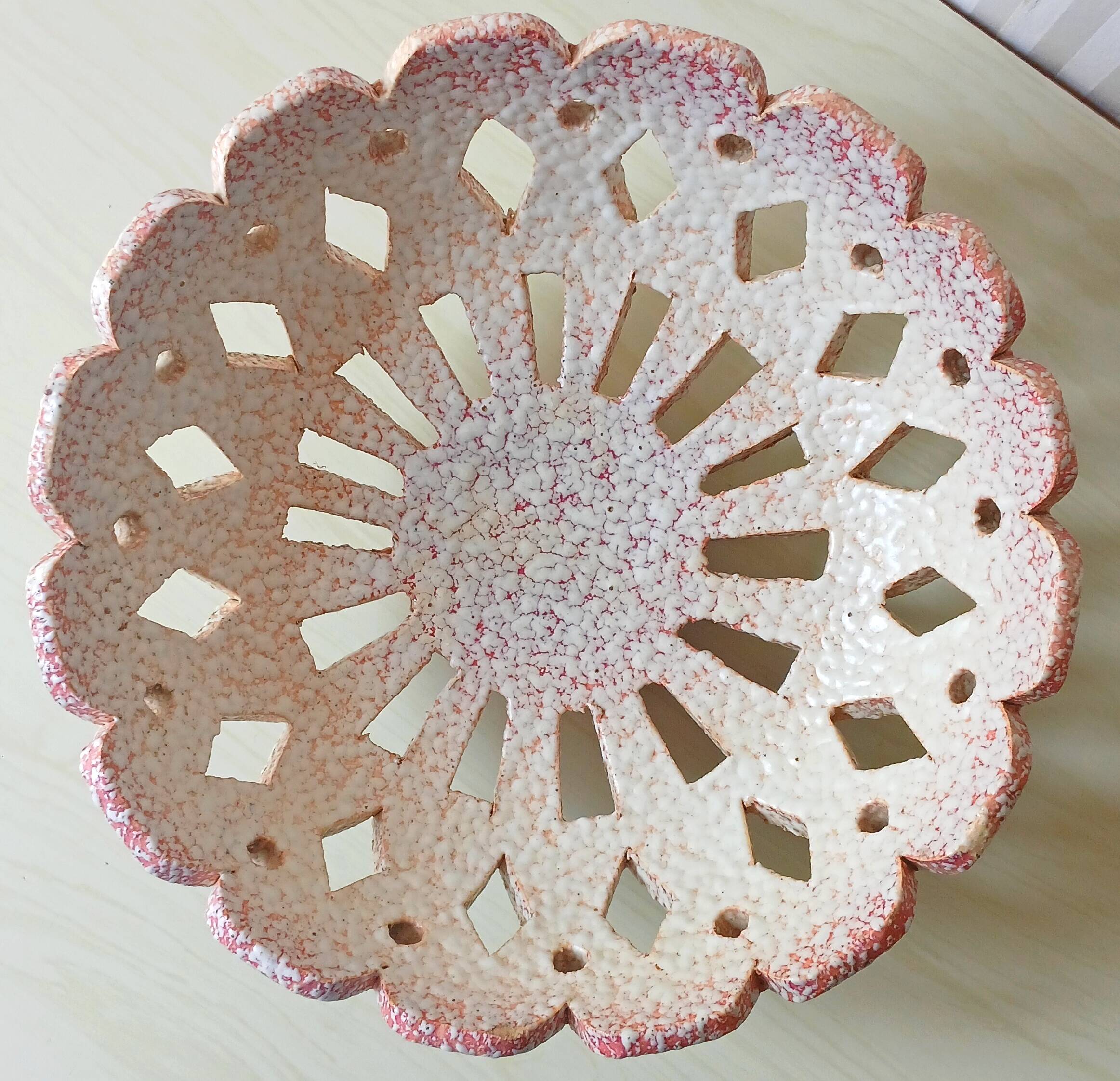 Louis Dage (1885–1961) large openwork tripod bowl