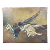 Old Painting Oil on canvas Still life Hunting - signed Giboir