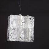 1 of 2 Murano glass chandeliers designed by Carlo Nason for Mazzega, 1970s.