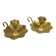 Pair of brass "flower" candlesticks