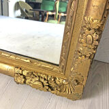 Old bevelled ice mirror 95x76cm