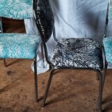 Series of vintage chrome chairs
