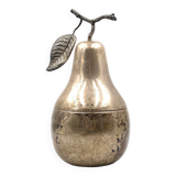 Modern silver-plated Pear wine cooler / ice bucket, Teghini Firenze Italy 1970s