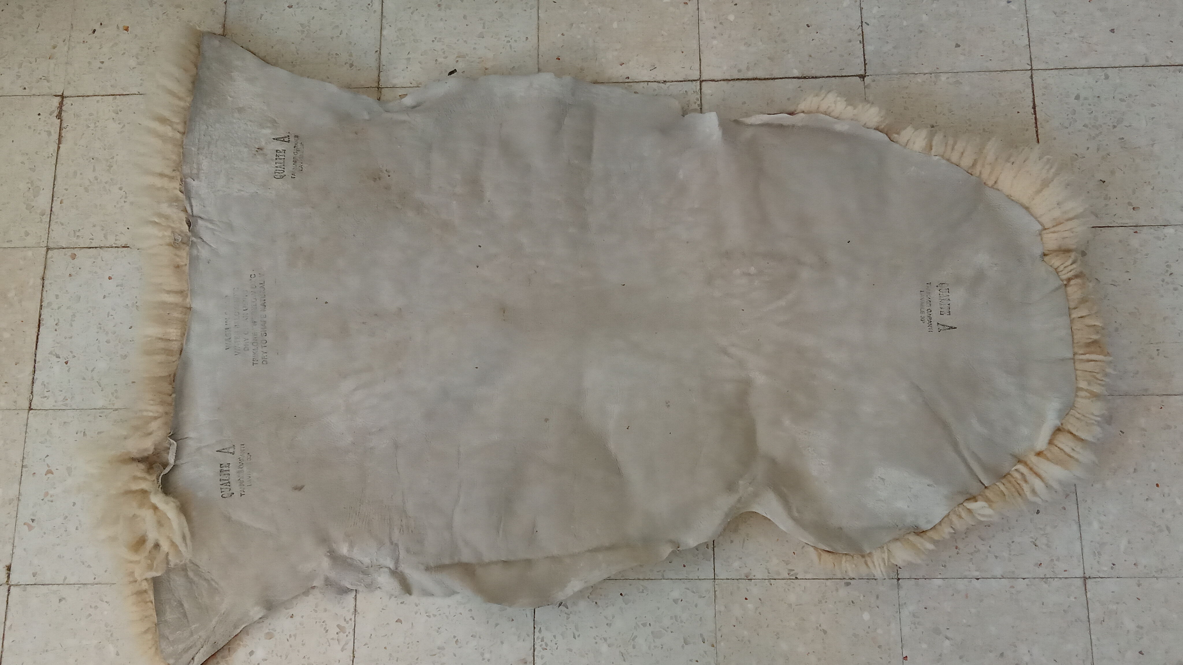 White sheepskin 109×76 cm