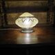 Vintage table lamp Globe saucer in frosted yellow glass with a trim.