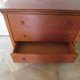 Elégante commode  en merisier – 3 tiroirs –Années 80