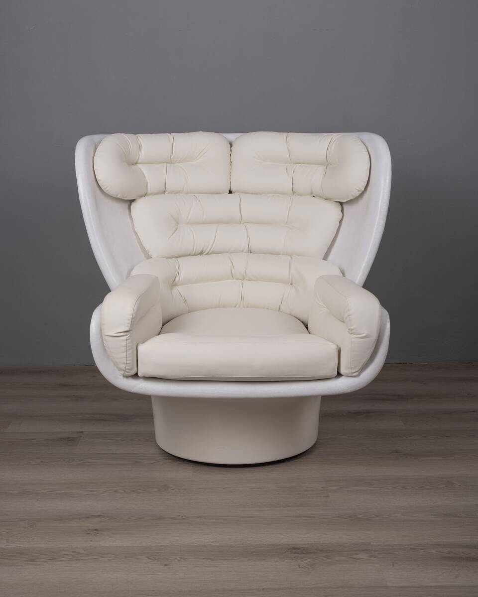 Vintage armchair from the 1960s, "elda" designed by joe colombo for comfort