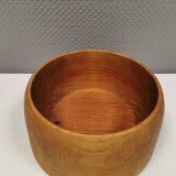 Large Danish bowl in turned ash wood 1970s.