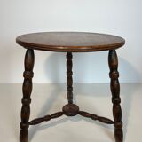 Turned wood coffee table by Charles Dudouyt