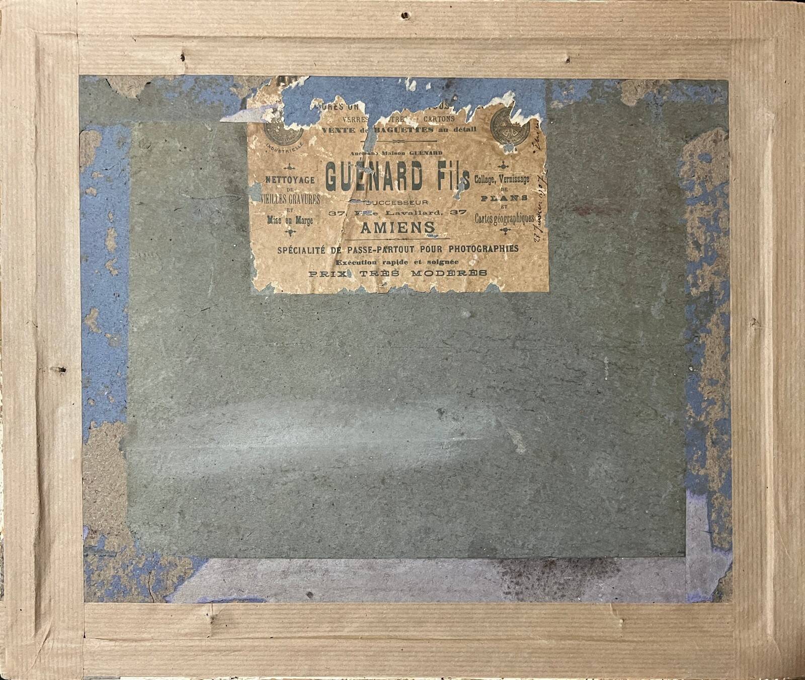 Pastel on paper circa 1900 Post-Impressionist Train Station and Train signed