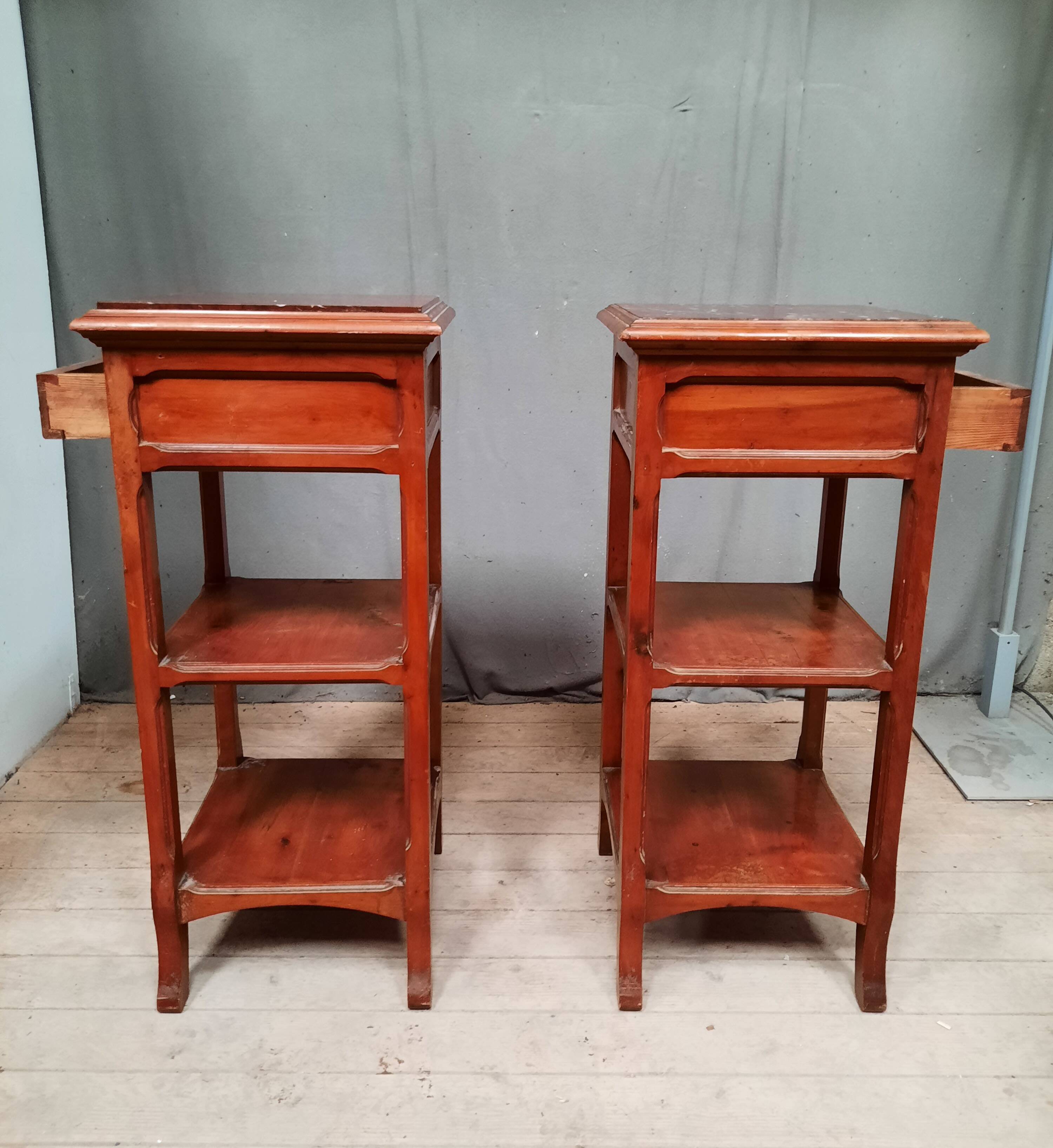 Pair of bedside art nouveau