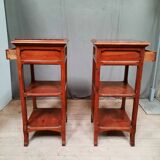 Pair of bedside art nouveau