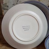 Five vintage MBFA PORNIC ceramic soup plates Daphné service