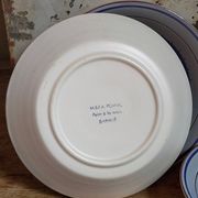 Cinq assiettes creuses céramiques M.B.F.A  PORNIC vintages service Daphné