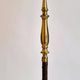 Brass floor lamp with dark brown leather trim, Swedish / Scandinavian Modernity
