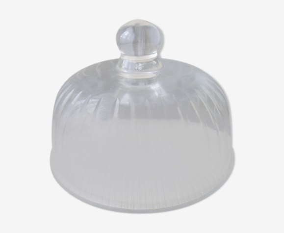 Cloche à fromage en verre pressé moulé