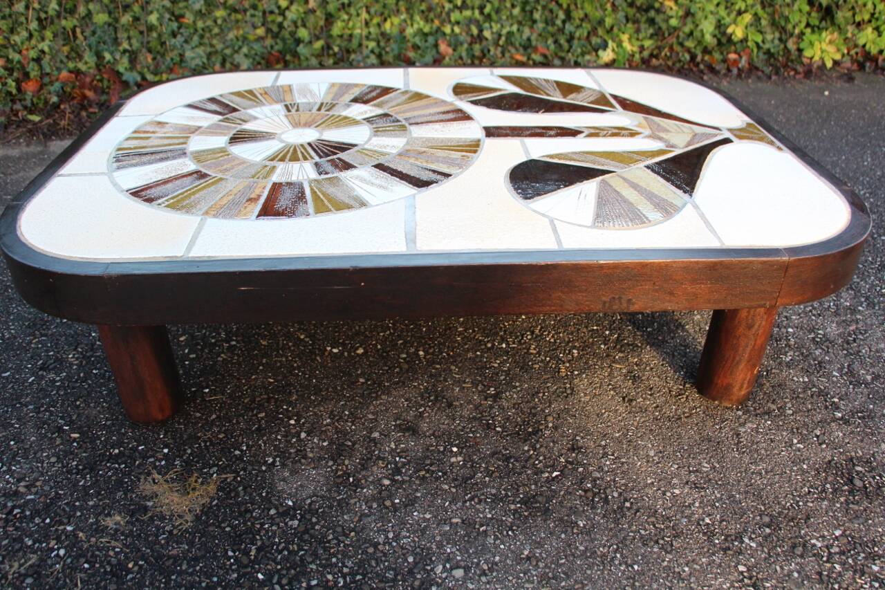 Roger Capron flower model coffee table