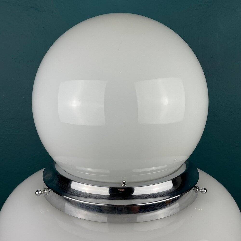 White opaline glass table by UFO, Italy, 1970s