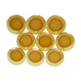 Ensemble de 9 assiettes en verre ambré