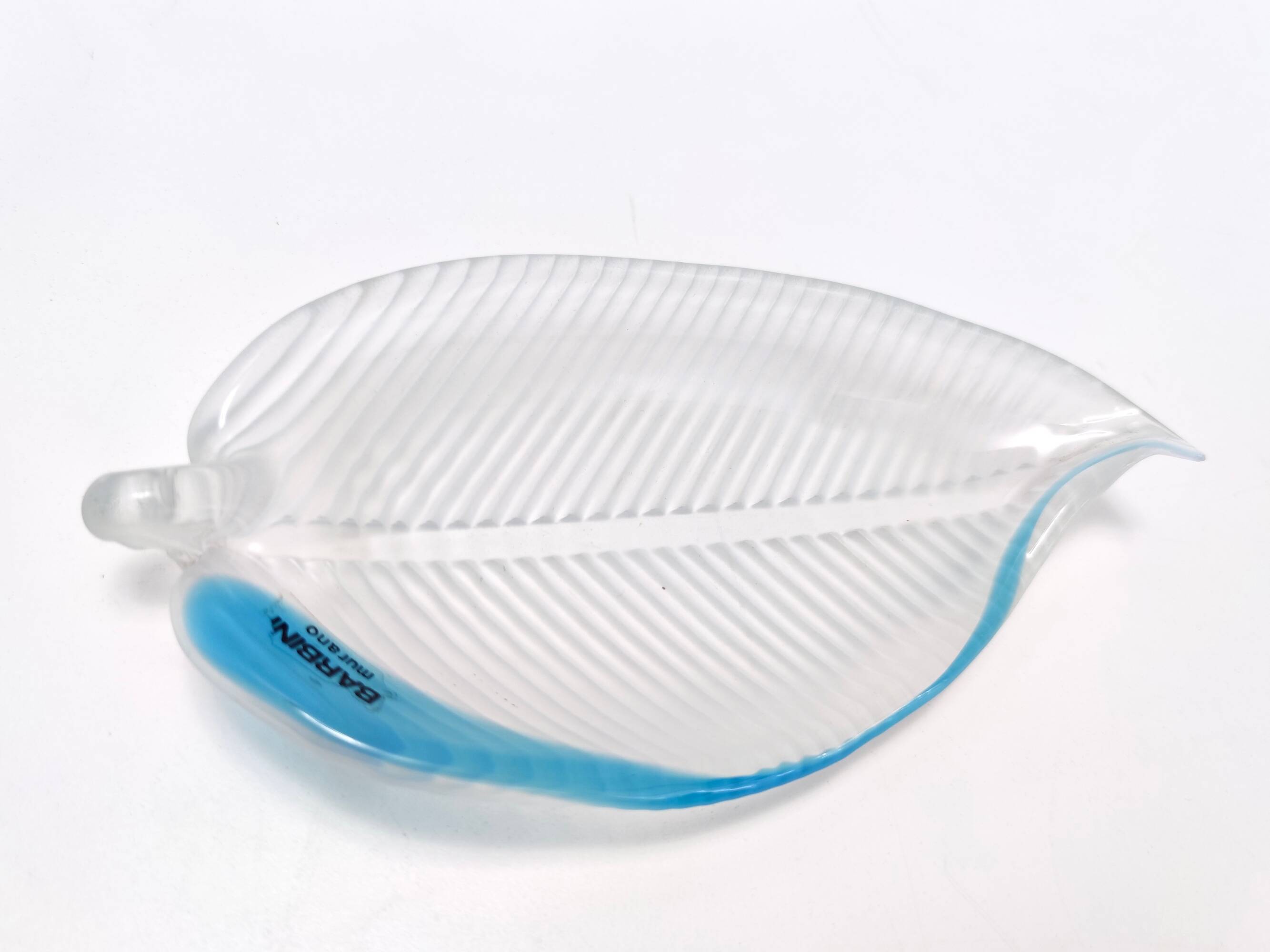 Postmodern Murano Glass Leaf Trinket Bowl / Vide-Poche by Alfredo Barbini, Italy
