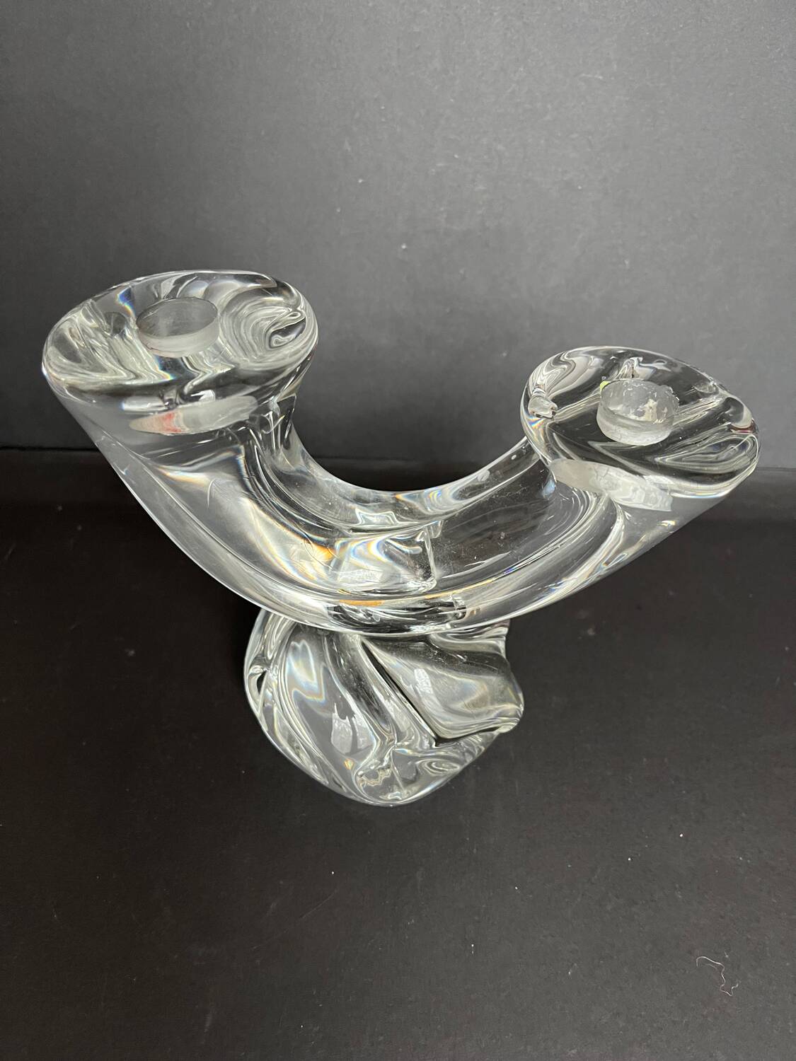 DAUM two-armed crystal chandelier