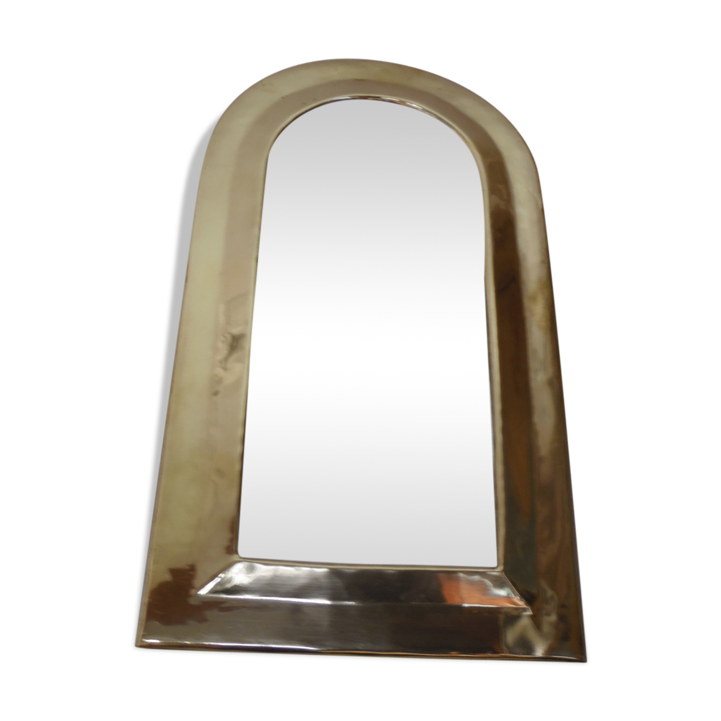 Wall mirror shape window edge brass 18x35cm