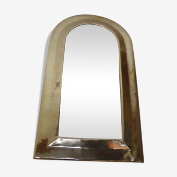 Wall mirror shape window edge brass 18x35cm