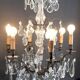 Important bronze chandelier, Baccarat crystal, Louis XV style, 1900.