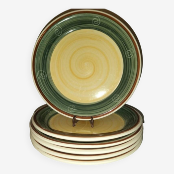 Set of 6 Vintage stoneware plates