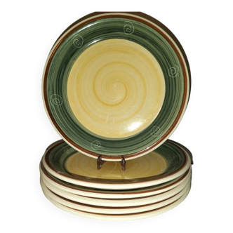 Set of 6 Vintage stoneware plates