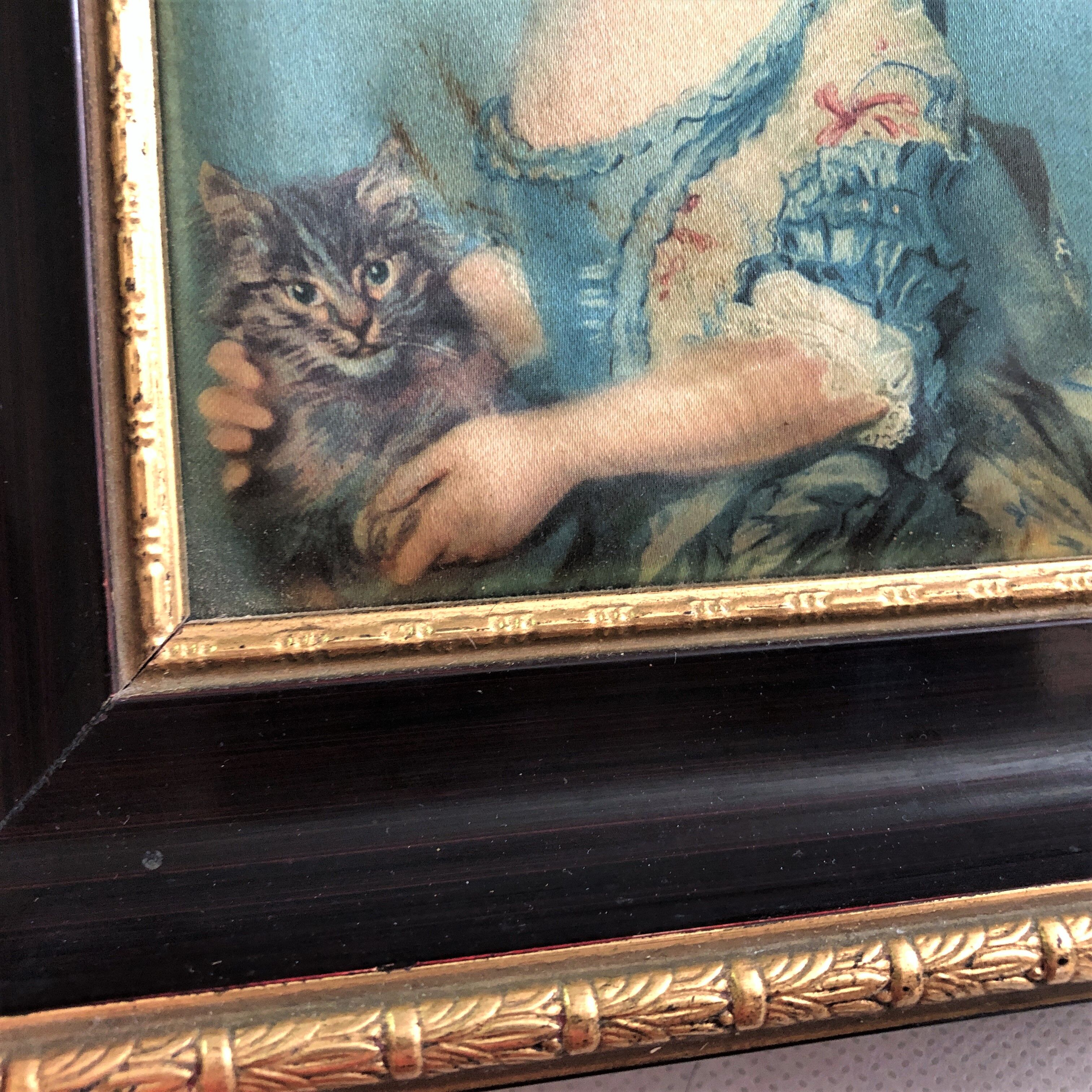 Painting on silk by JB Perronneau