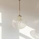 Vintage German DORIA Suspension in Cracked Glass 1960s