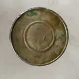 Old metal wastebasket