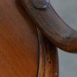 Chaise bistrot ancienne en bois avec accoudoirs