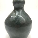 Vase en céramique vintage bleu signé AP