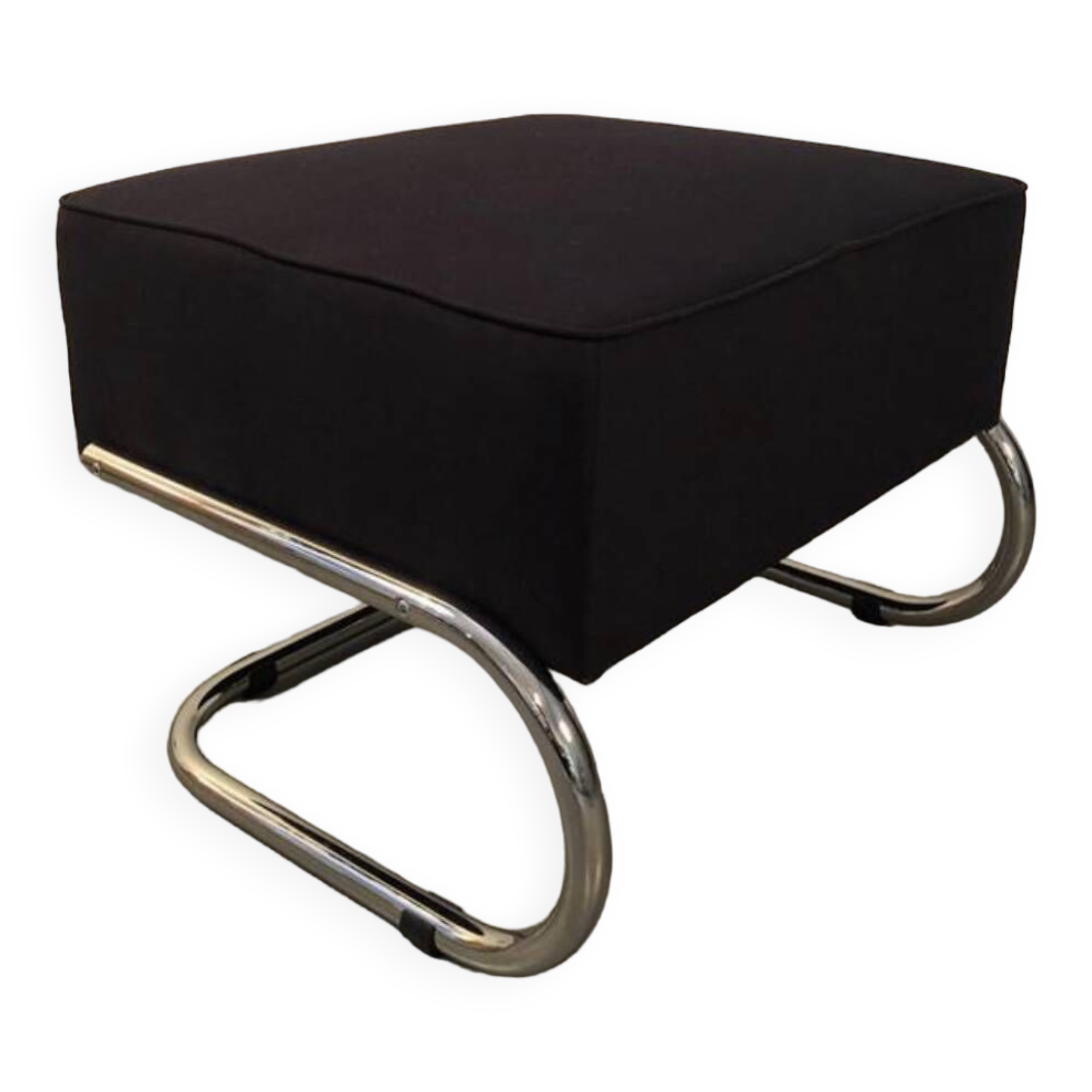 Vintage Bauhaus Tubular Taburet Ottoman