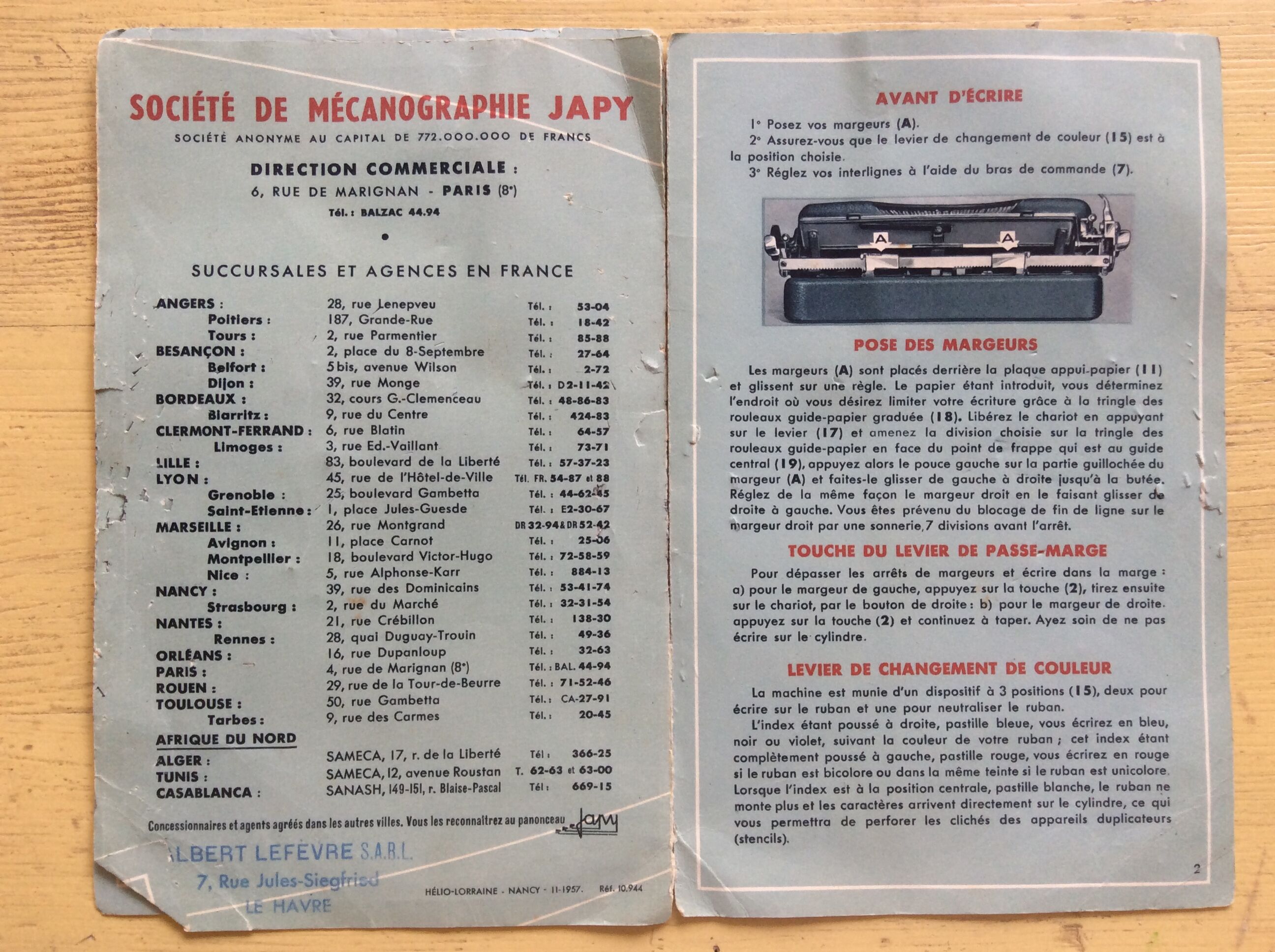 Japy Typewriter 50years