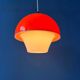 Suspension Space Age in orange and white acrylic glass