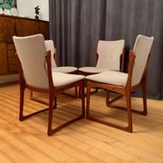 Ensemble de quatre chaises Vamdrup Stolefabrik, Danemark, années 1960