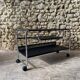 Occasional furniture / hi-fi furniture on chrome metal wheels – Habitat